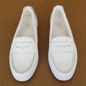 Cole Haan Pinch GrandOS bright white size 8M leather shoe loafer